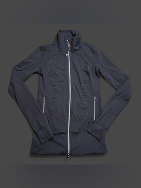 Lululemon black Define Jacket with ruffles size 4 #athleisure #yoga